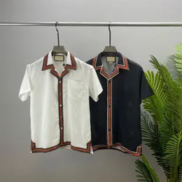 Camisetas para hombre Cuello redondo bordado y estampado estilo polar ropa de verano con algodón puro callejero w36305n