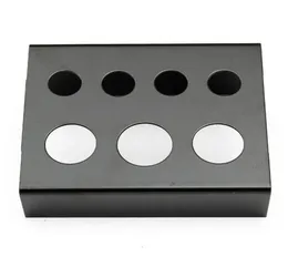 Whole7 Cap Holes Tattoo Ink Cup Holder Stand Professional Stainless Steel Pigment Cups Bracket Black Red Tattoos Tools3737670