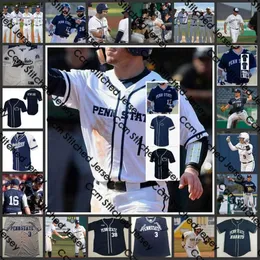 2022 NCAA Custom Penn State Nittany Lions Ed Baseball Jersey 31 Ryan Partridge 19 Braden Halladay 32 Blaise Sclafani 1 Jay 3 Cole Bartels 35 Billy Gerlott