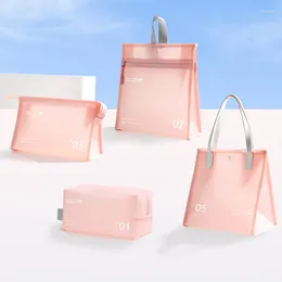 Косметички серии Jelly, сумка для макияжа, ПВХ, водонепроницаемая, для хранения, для путешествий, простой сплошной цвет