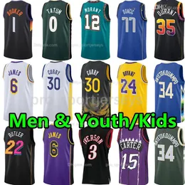 ''NBA''JerseysNBAs Men Youth kids Basketball Jerseys Stephen Curry James Giannis Antetokounmpo Devin Booker Kevin Durant Jayson Tatum Ja Morant Bryant Luka City adu