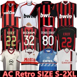 2002 03 Retro Soccer Jerseys Sweatshirt 1988 1990 1993 94 95 96 Milan Football Shirt Gullit 04 05 06 07 Van Basten Kaka Inzaghi Ron. Tillgångs vintage klassiker tröja