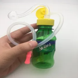 Ucuz PROTABLE SEYAHAT Plastik Mini İçecek Şişesi Bong Su Boru Yağ Teçhizatları Sigara için Su Borusu 5860389
