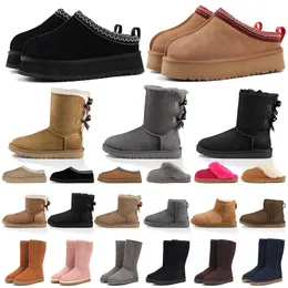 Zapatilla Tasman para mujer Australia Tazz Piel castaña sobre la rodilla Diapositivas Zapatilla de bota ugglie Botas de plataforma ultra mini Botas ugglie para nieve Mezcla de lana Botines de invierno