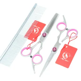 Meisha Cheap New Professional Grooming Scissors Set Pet Scissors Cutting Thinning Curved Dog Shears Grooming Puppy Kits ZZ