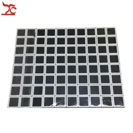 80Pcs Plastic Square Loose Diamond Display Package Box White Gem Case Black Memory Foam Pad Beads Pendant Box Showcase 3 3 2cm240C