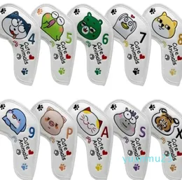 Cute Animal Design Golf Iron Head Covers Iron Headovers with White Color and Long Neck