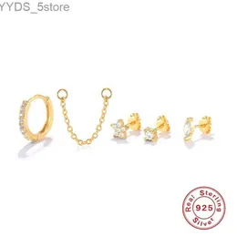 スタッドMC Exquisite 925 Sterling Silver Earrings 3/5PCS-SET REAL S925女性用ピアスイヤースタッド