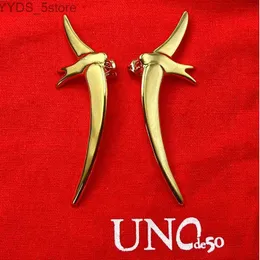 Stud 2023 UNOde50 earring Venda Quente Espanhola de Alta Qualidade Novos Brincos Criativos Das Mulheres Romantic Jewelry Gift Bag YQ231107