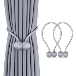 Cortina 2 peças de corda com laço de pérola, clipes de fivela, acessórios, hastes, suporte de gancho, decorações de casa