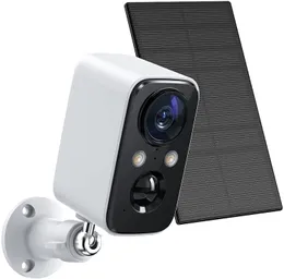 Camera Wireless Outdoor with Solar Panel Cameras for Home , Indoor Camera with Color Night Vision, PIR Human Detection, 2-Way Talk, IP66 Wat