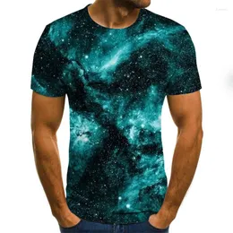 Męskie koszulki Camiseta estampada cu estrelado Masculina Camisa Curta para vero com estampa 3d Gola Redonda Moda de 2023