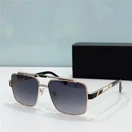 새로운 패션 디자인 스퀘어 선글라스 9106 다목적 모양 금속 프레임 독일 스타일 아방가르드 및 넓은 야외 UV400 보호 안경