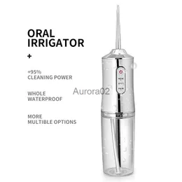Oral Irrigators USB Rechargeable Oral Irrigator Teeth Cleaner Portable Dental Water Jet 220ML Water Tank Waterproof Water Flosser whitening YQ231107