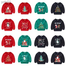 Männer Hoodies Sweatshirts Weihnachten Kinder Pullover Baumwolle Tops 2023 Herbst Baby Kleidung Santa Claus Kind Mit Kapuze Sweatshirt Mädchen Pullover Kinder kleidungL231107