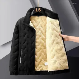 Jaquetas masculinas 2023 homens primavera jaqueta outono térmico leve forrado lã masculino casaco turn down colarinho grande tamanho outerwear 8xl 5xl