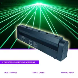 Moving Head Lights Sunart 6 Eyes Stage Effect Green Laser Bar Beam Lighting For DJ Disco Party Wedding Moving Head Projector Wash Spot DMX Control Q231107