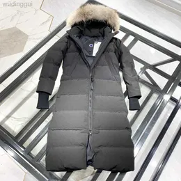 Women's Down Jacket Coat Canda Gooses Long Coats Winter Classic Goose Mönster Jackor för kvinnor Designer Womens Down Jacket Ytterkläder päls krage 5 9xny