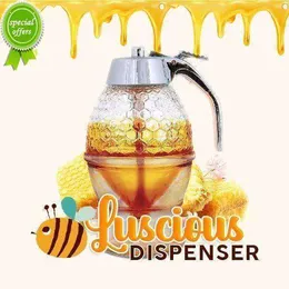 New Squeeze Bottle Honey Jar Container Bee Drip Dispenser Kettle Storage Pot Stand Holder Juice Syrup Cup Home Kitchen Accessories