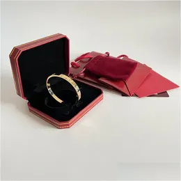 Bangle Women Designer Bangles Men Bracelets de titânio Adoro jóias de pulseira de unhas de ouro Gold com a caixa e entrega de gotas de embalagem DH6ow