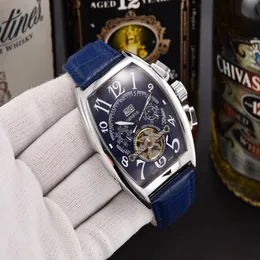 Нарученные на франкваре для мужчин 2023 новые мужские часы Tourbillon Five Stitches Автоматические механические часы Top Luxury Brand Кожаный ремень Men Men Fashion Montre de Luxe Type