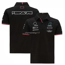 SXA7 F1 팀 유니폼 남성 및 여성 레이서 라펠 티셔츠 폴로 셔츠 캐주얼 짧은 슬리브 레이싱 슈트 플러스 크기는 custo268V 일 수 있습니다.