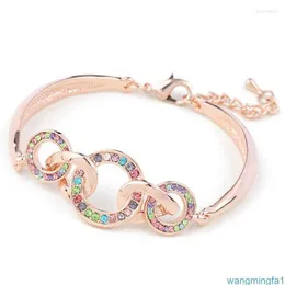 Bracciale BN-00204 Braccialetti con polsini con strass per donna Gioielli di design di lusso placcati in oro rosa Bridesma di fascia alta