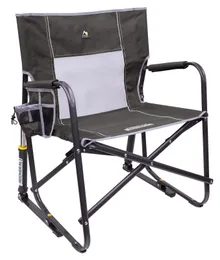 Camp Furniture GCI Outdoor Freestyle Rocker XL Pewter Gray Adult Chair 230407