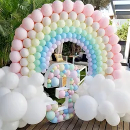 137PCS Bohemian Rainbow Balloon Garland Arch Zestaw Macaron Pastel Balon Wedding Birthday Party Dekoracje dla dzieci dziewczyna baby shower