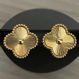 Projektanci Vanly Cleefly Clover Jewelry Vintage 4/Four Leaf Clover Clover Studs Back Mother-of-Pearl Srebrna moda 18K Gold Agat For Women Girls