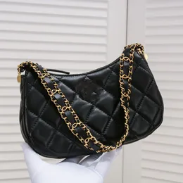 23khobo alt koltuk kadın perçin taneli deri çantalar siyah çanta crossbody omuz kayış çantası