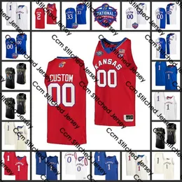 2022 NCAA Final Four 4 Custom KU Kansas Jayhawks basketbalshirt 12 Chris Teahan 15 Dillon Wilhite 1 Joseph Yesufu 15 Tyshawn Taylor 0 Thomas Robinson 13 Walt Wesley