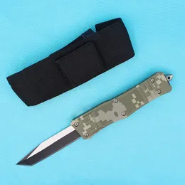 Hochwertiges Allvin Manufacture Green Camoflage A161 Auto Tactial Knife 440C 58HRC zweifarbige schwarze Klinge Outdoor Survival Tactical Gearz