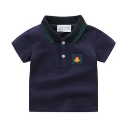 Verão meninos polo camisas fshion crianças manga curta lapela camisa adolescente veleiro impressão crianças roupas 2-6years