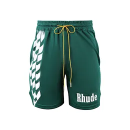 デザイナーショーツRhude Summer Swim Scausal Men Short Length Hip Hop High Street Sports Pants Beach Pants USサイズKZB9