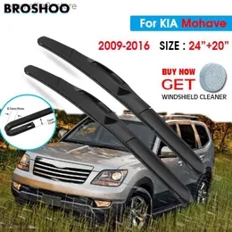 Windshield Wipers Car Wiper Blade For KIA Mohave 24"+20" 2009-2016 Atuo Windscreen Windshield Wipers Blades Window Wash Fit U Hook Arms Q231107