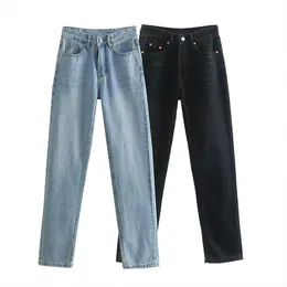 Kvinnors jeans Zatrhmbm Women's Ultra Thin Jeans Vintage Side Pocket Pick Zipper Hög midja Denim Kvinnors ankelbyxor UAV 230407