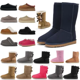 Stivali da donna uggglie boot Tazz Tasman Pantofole stivale da neve di design semi di senape Stivaletti classici con plateau ultra mini Les Petites scarponi da neve da uomo scarpe invernali da donna