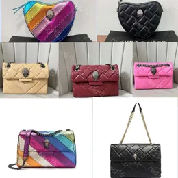 Kurt Geiger Designer Bag Women Eagle Heart Rainbow Bags 10a Kurt Geiger Handväska Läderkedjor Små Crossbody Handbag Luxury Small Clutch Bag Diamond Mini Bag