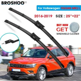 Tergicristalli Auto Spazzole Tergicristallo Per TIGUAN MK2 L 25 "+22" 2016-2019 Parabrezza Parabrezza Spazzole Tergicristalli Finestra Wash Fit pulsante Q231107