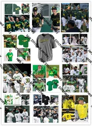 2022 NCAA Custom Oregon Ducks UO College Сшитое бейсбольное джерси колледжа 16 Роберт Альстром 3 Бретт Уокер 33 Каллен Кафка 23 Эндрю Мосиелло 1 Исаак Айон Трикотажные изделия