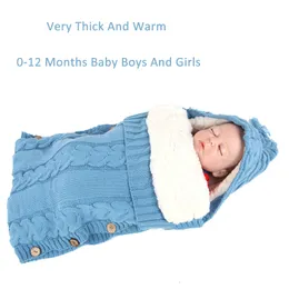 Sleeping Bags Baby Night Fruit Warm Thick Knitted Sleeping Bag Cute Winter Baby Equipment Clothing Pajamas born Home Warmth Accessories 230407