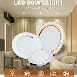 5W 9W 12W 15W 18W LED-Downlight-Deckenleuchte, Einbauleuchte, runde LED-Panel-Leuchte, kalt-warmes weißes LED-Spotlicht