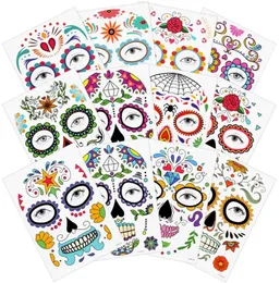 Temporary Tattoos Tattoo Stickers For Halloween Makeup Children Adts Easy Washed Off Sugar Skl Day Of The Dead Dia De Los Muertos 2013468