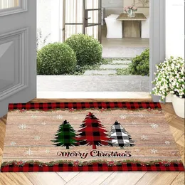 Tappeti Tappetino per albero di Natale Natale Benvenuto Zerbino decorativo Tappetini invernali antiscivolo Anno Accessori per la porta d'ingresso Forniture per la casa