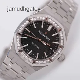 Ap Relojes de pulsera de lujo suizos Reloj para mujer Royal AP Oak 15451. Acero de precisión Diamante Esfera negra Maquinaria automática Reloj famoso suizo Reloj deportivo de lujo Watc IK