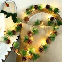Stringhe 2M 20LED Pigne Luce fata Alimentata a batteria Ghirlanda di corde di pigne di Natale per decorazioni per feste