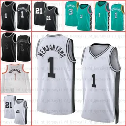 فيكتور 1 Wembanyama 21 Tim Basketball Jerseys Mens City Jersey Keldon 3