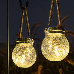 Lanterne solari da esterno impermeabili, confezione da 4 luci da giardino Lanterna da esterno con 30 LED Paito Decor Luci natalizie a globo solare da appendere all'aperto