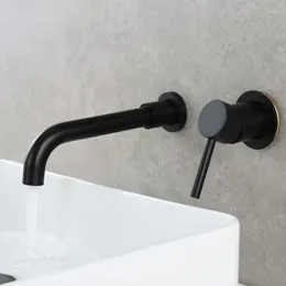 Bathroom Sink Faucets Stainless Steel Wall-Mounted And Cold Basin Faucet Dark Rotating Hand Washing Washbasin Embedded